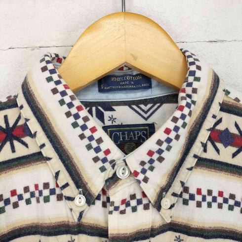 チャップスラルフローレン CHAPS RALPH LAUREN ノルディック柄コットンネルシャツ メンズ L