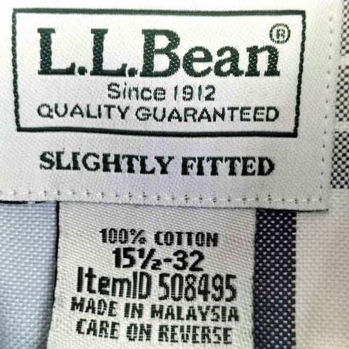 エルエルビーン L.L.Bean SLIGHTLY FITTED チェック ボタンダウンシャツ メンズ 32