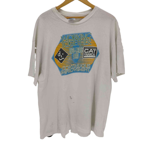 ヘインズ Hanes 90S USA製 シングルステッチ プリントクルーネックTシャツ メンズ import:XL