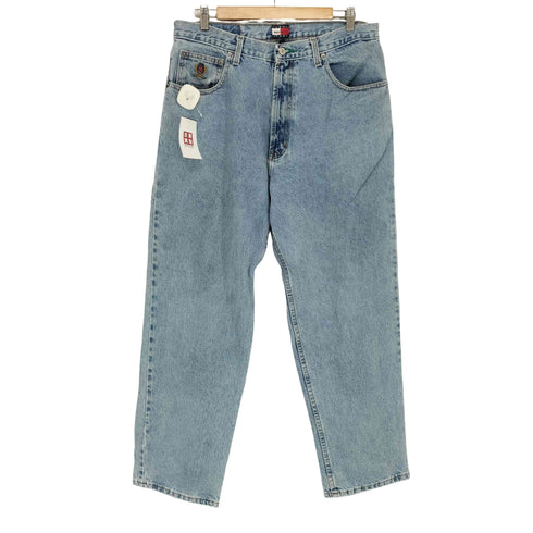 トミージーンズ tommy jeans コインポケット エンブレム ジッパーフライ バギーデニムパンツ メンズ 36/30