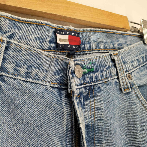 トミージーンズ tommy jeans コインポケット エンブレム ジッパーフライ バギーデニムパンツ メンズ 36/30