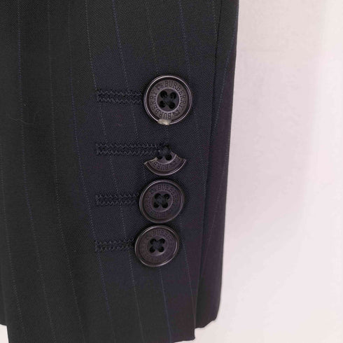 バーバリーブラックレーベル BURBERRY BLACK LABEL SUPER 110S ピンストライプウールテーラードジャケット メンズ 170