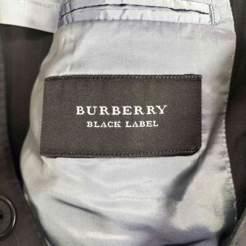 バーバリーブラックレーベル BURBERRY BLACK LABEL SUPER 110S ピンストライプウールテーラードジャケット メンズ 170