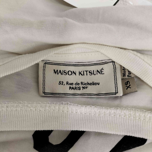 メゾンキツネ MAISON KITSUNE ロゴプリント Tシャツ レディース import:XS