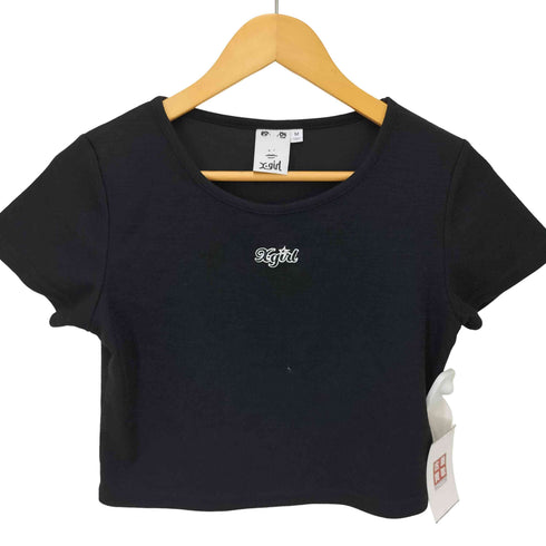 エックスガール X-girl ONE POINT STAR LOGO S/S BABY TOP レディース import:M