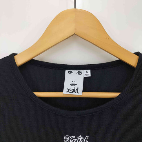 エックスガール X-girl ONE POINT STAR LOGO S/S BABY TOP レディース import:M