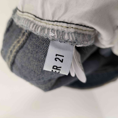 フォーエバー21 FOREVER 21 ヴィンテージライク ダメージ ローライズ ワイド デニム パンツ Y2K レディース L