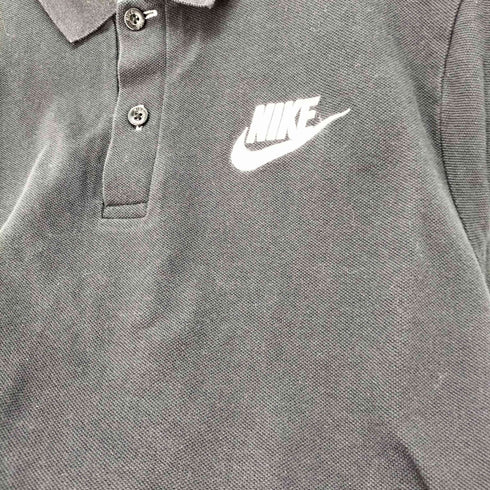 ナイキ NIKE スウォッシュロゴ刺繍 S/S 鹿の子ポロシャツ レディース import:L