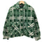ザラ ZARA グリーンチェック ボア ブルゾンジャケット レディース import:XS