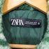 ザラ ZARA グリーンチェック ボア ブルゾンジャケット レディース import:XS