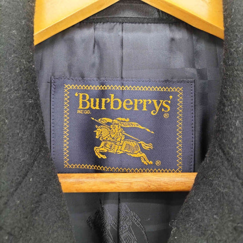 バーバリーズ BURBERRYS カシミヤ混 ダブルブレスト チェスターコート レディース 38