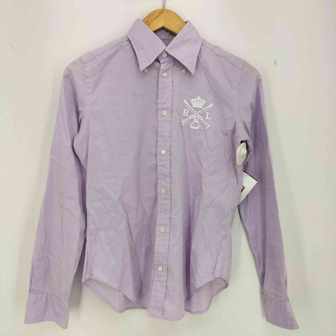 ラルフローレン RALPH LAUREN Super Slim Fit スーパースリムフィット ロゴ刺繍 ボタンダウンシャツ レディース import:S