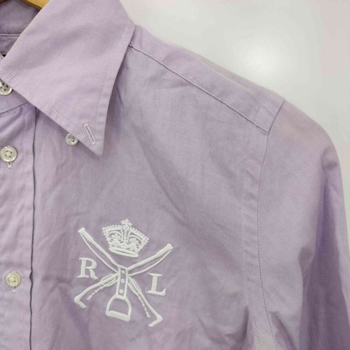 ラルフローレン RALPH LAUREN Super Slim Fit スーパースリムフィット ロゴ刺繍 ボタンダウンシャツ レディース import:S