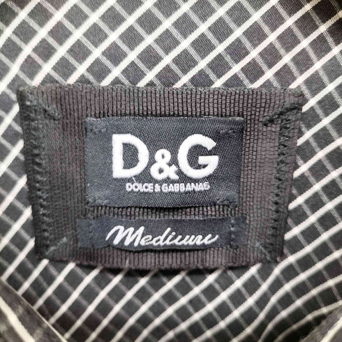 ディーアンドジードルチェアンドガッバーナ D&G DOLCE&GABBANA 比翼チェックシャツ メンズ 48