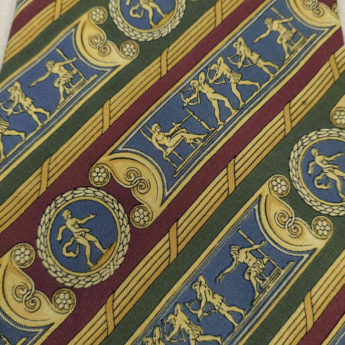 イヴサンローラン Yves Saint Laurent 絵画デザインシルクネクタイ メンズ