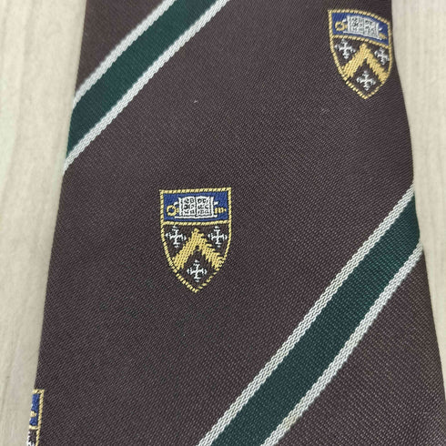 ラグビーラルフローレン Rugby Ralph Lauren 紋章柄 ストライプネクタイ MADE IN ITALY メンズ