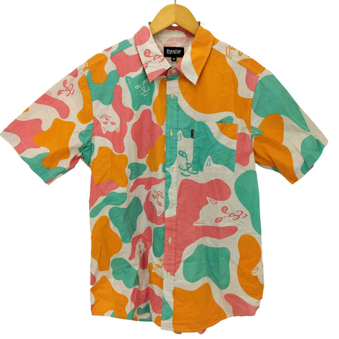 リップンディプ RIPNDIP Oversize Camo Button Up Shirt カモ ボタンアップ シャツ メンズ import:M
