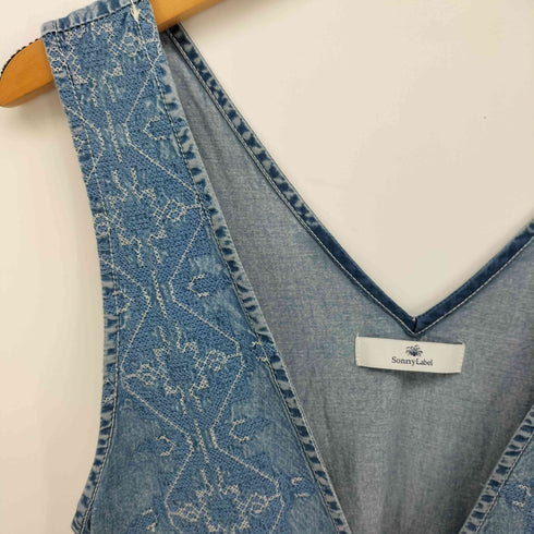 アーバンリサーチサニーレーベル URBAN RESEARCH Sonny Label クロス刺繍デニムサロペット レディース FREE
