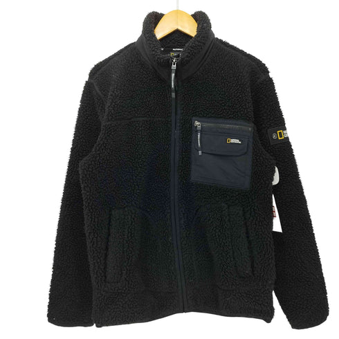 NATIONAL GEOGRAPHIC ジップアップ ボアフリース ジャケット メンズ import:M