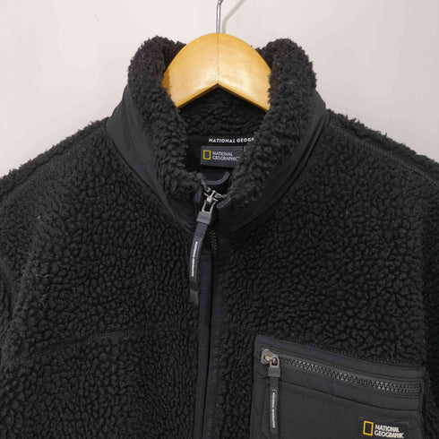 NATIONAL GEOGRAPHIC ジップアップ ボアフリース ジャケット メンズ import:M