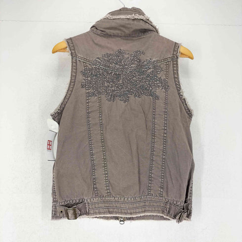 Y2K 背面刺繍トラッカーベスト レディース L