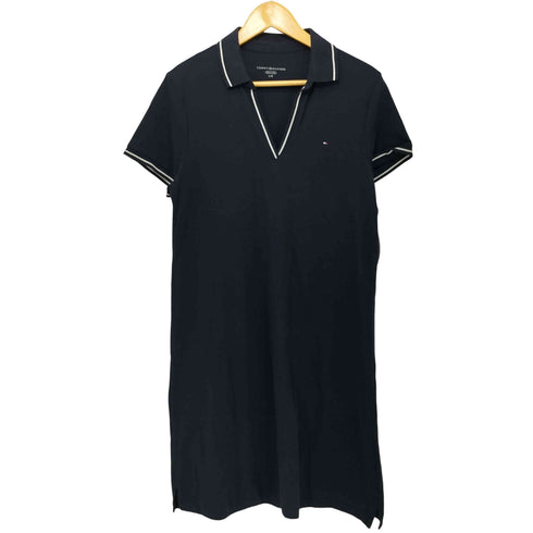 トミーヒルフィガー TOMMY HILFIGER Vネック ポロ S/S ワンピース レディース L/G