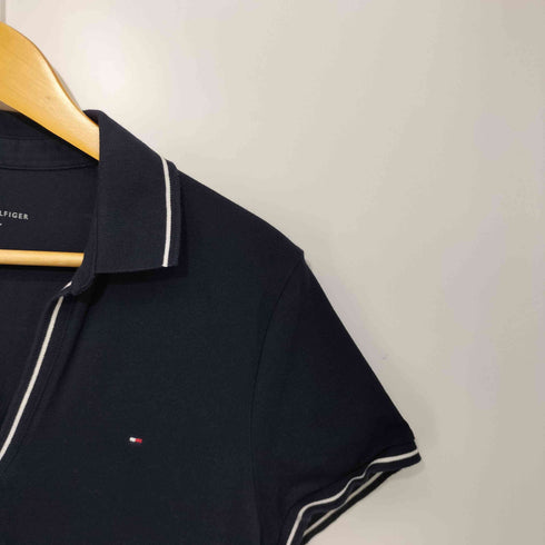 トミーヒルフィガー TOMMY HILFIGER Vネック ポロ S/S ワンピース レディース L/G
