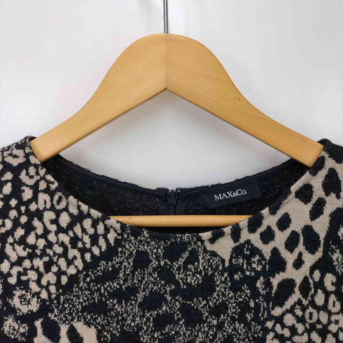 マックスアンドコー MAX & CO. ノースリーブ レオパード ウール ワンピース レディース import:L