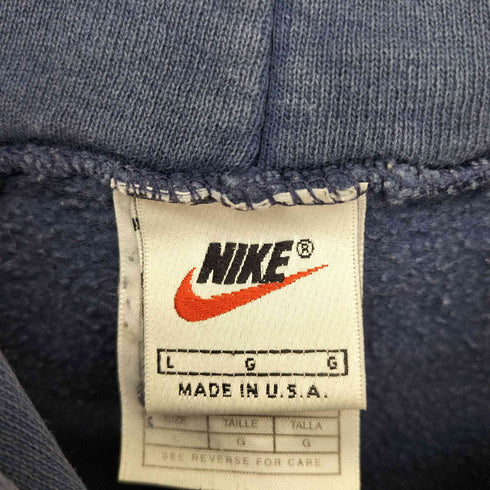 ナイキ NIKE 90S USA製 白タグ スウッシュロゴ 刺繍 プルオーバー パーカー メンズ import:L
