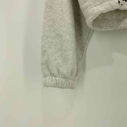 スカルプター SCULPTOR フロント刺繍 フリース クロップド プルオーバー パーカー レディース import:M