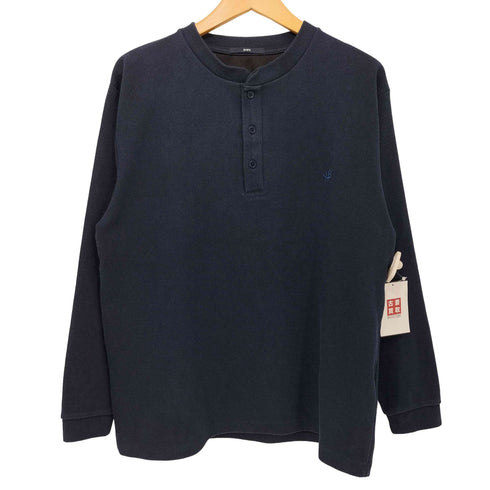 シップス SHIPS ワンポイントロゴ バーズアイ ヘンリーネック L/S Tシャツ メンズ JPN:M