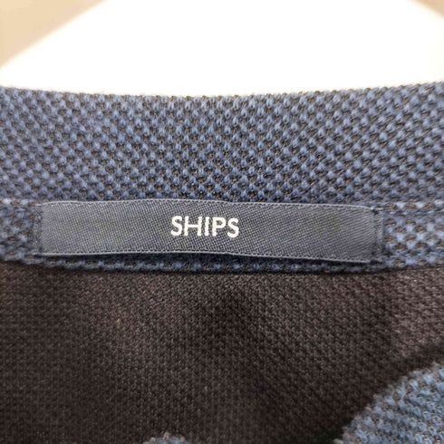 シップス SHIPS ワンポイントロゴ バーズアイ ヘンリーネック L/S Tシャツ メンズ JPN:M