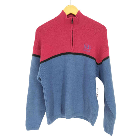 オーシャンパシフィック Ocean Pacific 90S バイカラーハーフジップニット メンズ M
