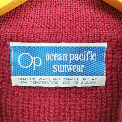 オーシャンパシフィック Ocean Pacific 90S バイカラーハーフジップニット メンズ M