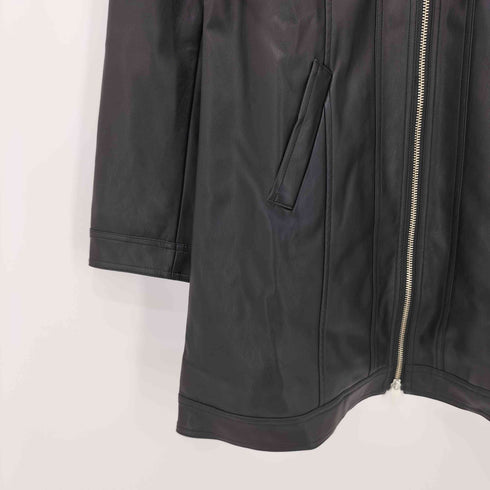 boujeloud フェイクレザー ノーカラー ハーフ コート レディース JPN:38