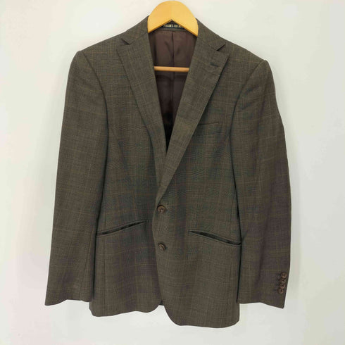 パーソンズフォーメン person's for men ウール チェック柄 2B テーラードジャケット パンツ セットアップ レディース 165