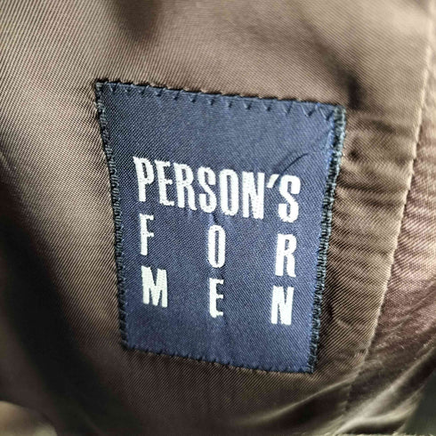パーソンズフォーメン person's for men ウール チェック柄 2B テーラードジャケット パンツ セットアップ レディース 165