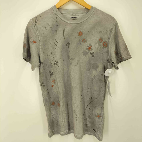 ディーゼル DIESEL ロゴプレート フラワープリント クルーネック ペンキT シャツ Y2K メンズ import:XS