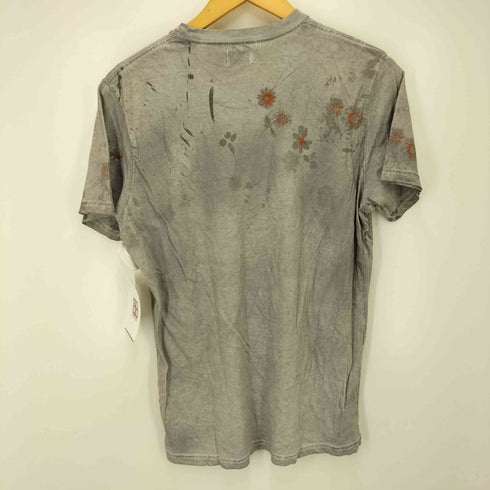 ディーゼル DIESEL ロゴプレート フラワープリント クルーネック ペンキT シャツ Y2K メンズ import:XS