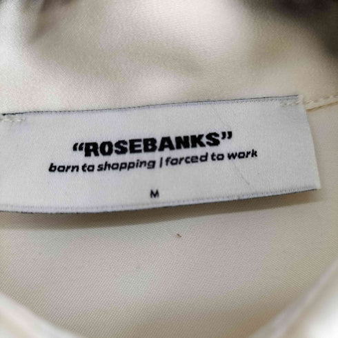 ROSEBANKS アームボタンデザイン サテンシャツ レディース