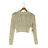 ザラ ZARA 花刺繍透かし L/S ニット プルオーバー レディース import:M