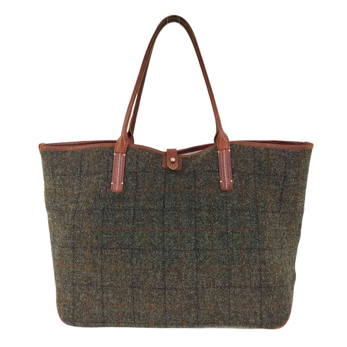 ハリスツイード Harris Tweed チェック柄トートバッグ メンズ