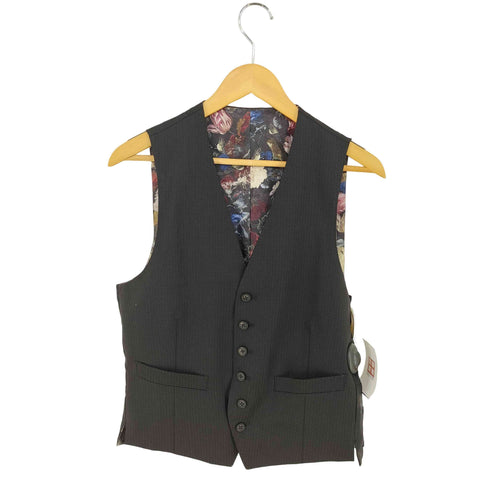 ポールスミスロンドン Paul Smith LONDON 裏地花柄 ストライプジレベスト メンズ import:M