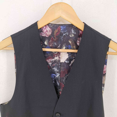 ポールスミスロンドン Paul Smith LONDON 裏地花柄 ストライプジレベスト メンズ import:M