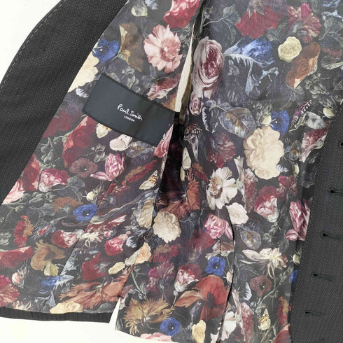 ポールスミスロンドン Paul Smith LONDON 裏地花柄 ストライプジレベスト メンズ import:M