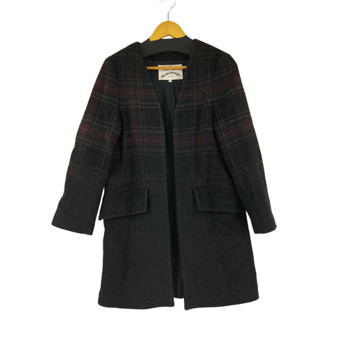 ヴィヴィアンウエストウッド アングロマニア Vivienne Westwood ANGLOMANIA チェック ノーカラーウールコート レディース 38