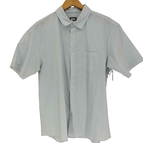 ヘリーハンセン HELLY HANSEN ショートスリーブ シアサッカー ストライプ シャツ メンズ import:L