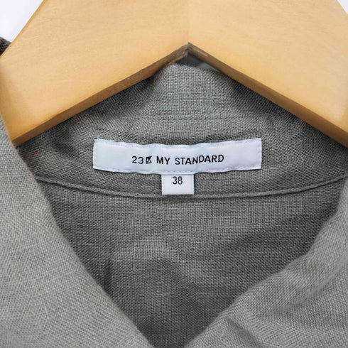 ニジュウサンク 23区 LIBECO リベコ リネン ビッグシルエットポケットシャツ レディース JPN:38