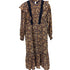 ヌキテパ NE QUITTEZ PAS 23AW COTTON LUREX STRIPE FLOWER PRINT FRILL DRESS レディース JPN:S