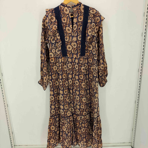 ヌキテパ NE QUITTEZ PAS 23AW COTTON LUREX STRIPE FLOWER PRINT FRILL DRESS レディース JPN:S